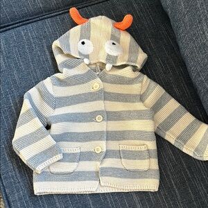 Striped Monster Hoodie Sweater